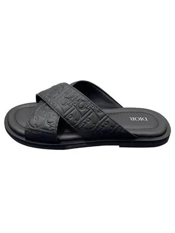 Alia Cross Sandals Black Men s Slippers 271030 - DIOR - BALAAN 1