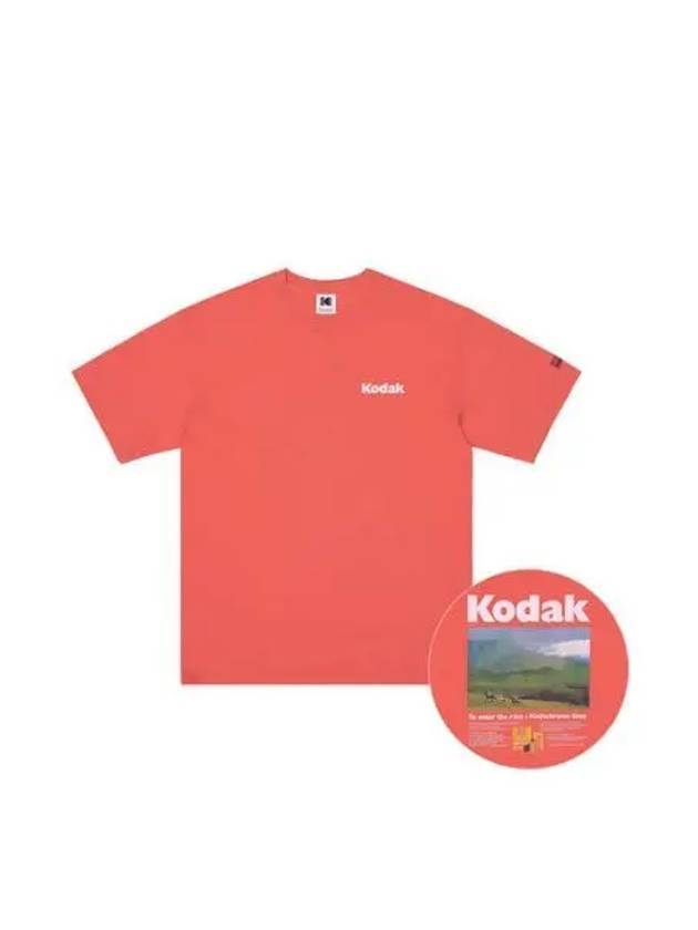 KODAK Apparel Scenery Graphic Short Sleeve T Shirt PINK - KODO - BALAAN 1