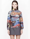 J.W. Anderson Multicolor Print Ruched Neck Top - JW ANDERSON - BALAAN 1