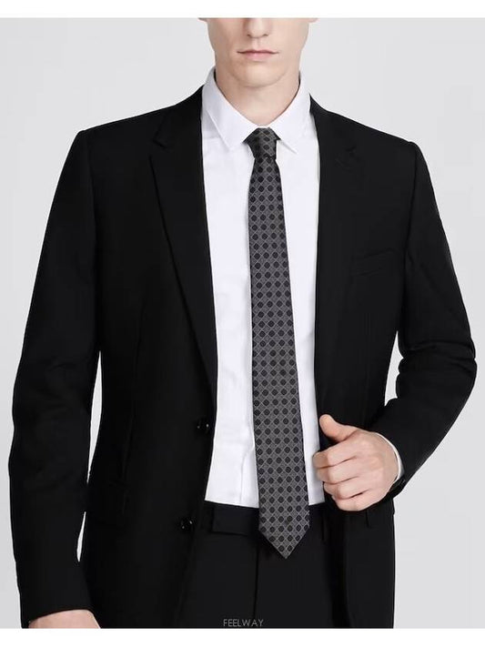 Cannage Silk Tie Black - DIOR - BALAAN 2