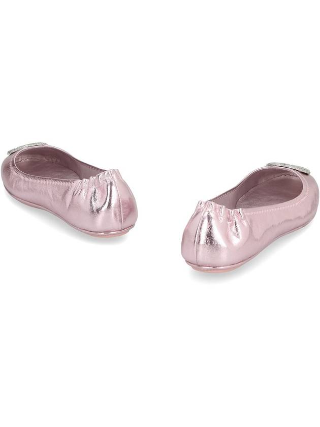 Tory Burch Minnie Travel Metallic Leather Ballet Flats - TORY BURCH - BALAAN 4