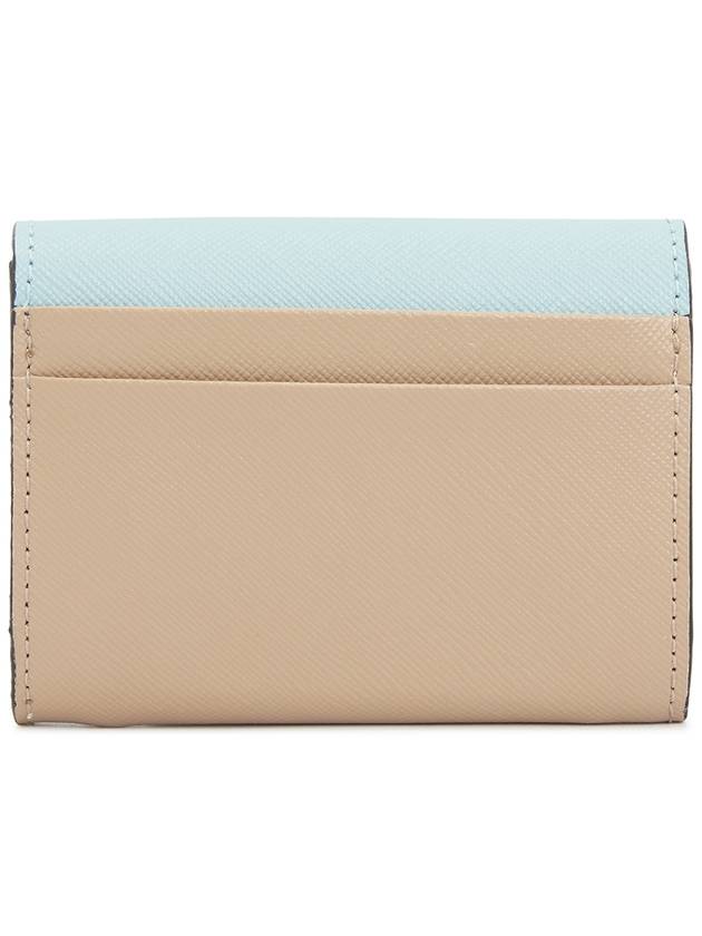 Saffiano Leather Card Wallet Blue - MARNI - BALAAN 3