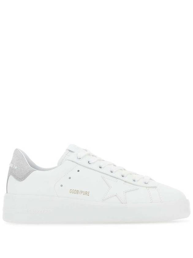 Purestar White Silver Glitter Heel Tab Sneakers - GOLDEN GOOSE - BALAAN 2