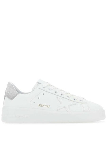 Purestar White Silver Glitter Heel Tab Sneakers - GOLDEN GOOSE - BALAAN 2