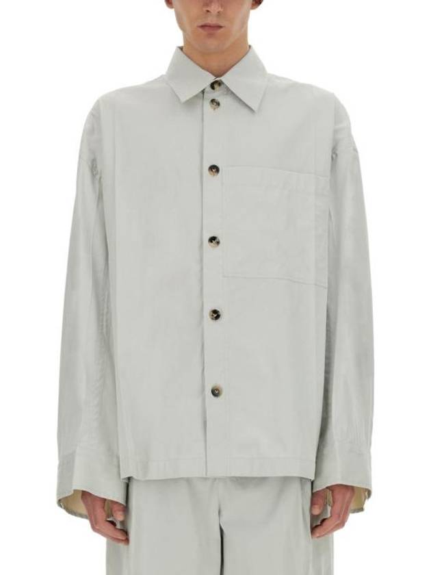 Cotton Silk Long Sleeve Shirt Cloud - BOTTEGA VENETA - BALAAN 2