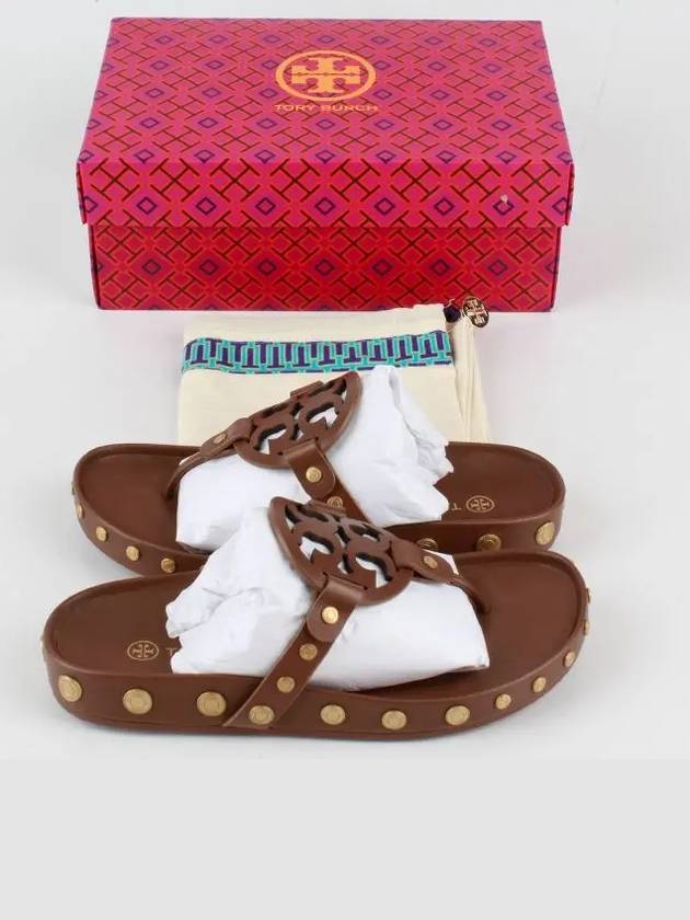 Miller Cloud Coin Flip Flop Sandals Natural Tan - TORY BURCH - BALAAN.