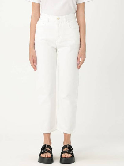 Cotton Cropped Jeans White - MONCLER - BALAAN 2