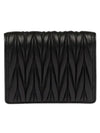 Matelasse Leather Half Wallet Black - MIU MIU - BALAAN 4