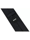 Jacquard Woven Monogram Pure Silk Tie Navy - HUGO BOSS - BALAAN 5