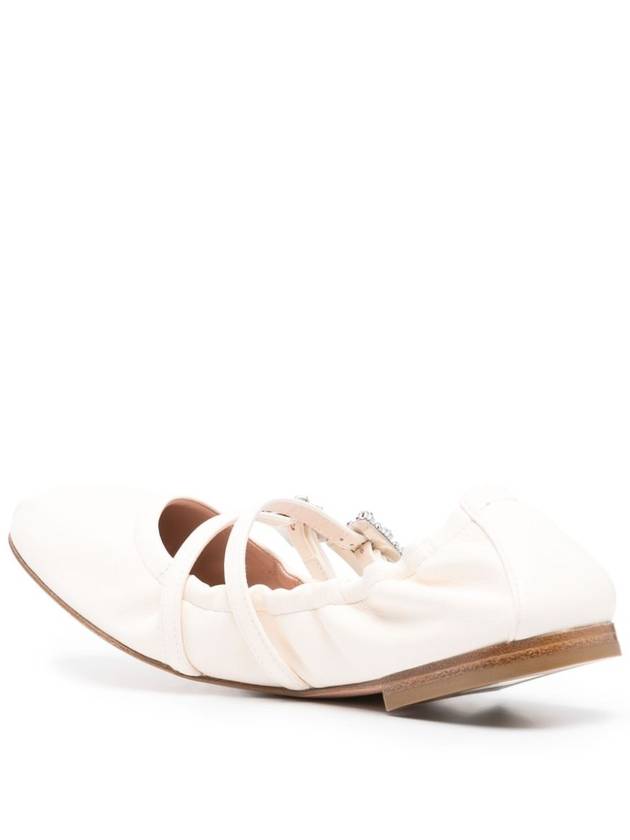 Mary Janes Leather Flats Off White - ROGER VIVIER - BALAAN 3