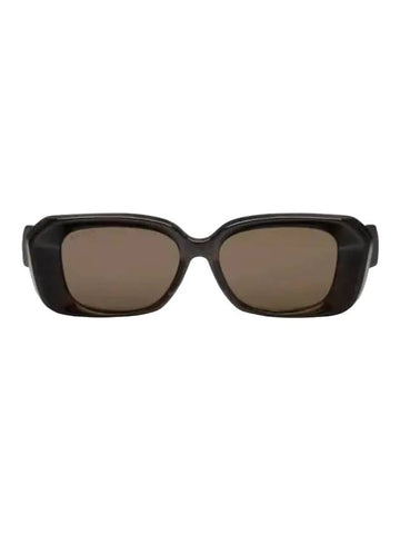 Low Nose Bridge Rectangular Sunglasses Havana - GUCCI - BALAAN 1