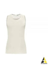 Ride Ribbed Long Tank Sleeveless White - AMI - BALAAN 2