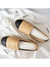 Lambskin Espadrilles Beige Black - CHANEL - BALAAN.