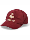 Tyrone Logo Ball Cap Burgundy Red - ISABEL MARANT - BALAAN.