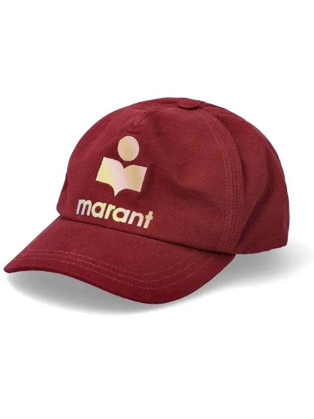 Tyrone Logo Ball Cap Burgundy Red - ISABEL MARANT - BALAAN.