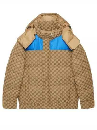 Men's Cotton Canvas Quilted Padding Camel Ebony - GUCCI - BALAAN 2