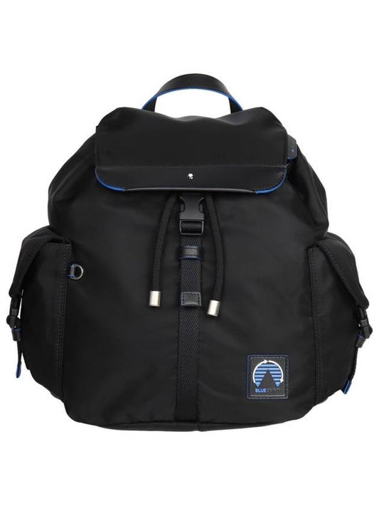 Blue Spirit Nylon Leather Backpack - MONTBLANC - BALAAN.