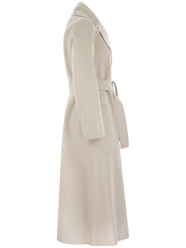 Peak Reverse Virgin Wool Double Coat White - S MAX MARA - BALAAN 4