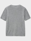 Micro ribbed square neck half knit gray - NOIRER - BALAAN 3