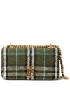 Lola Check Print Mini Shoulder Bag Olive Green - BURBERRY - BALAAN 1