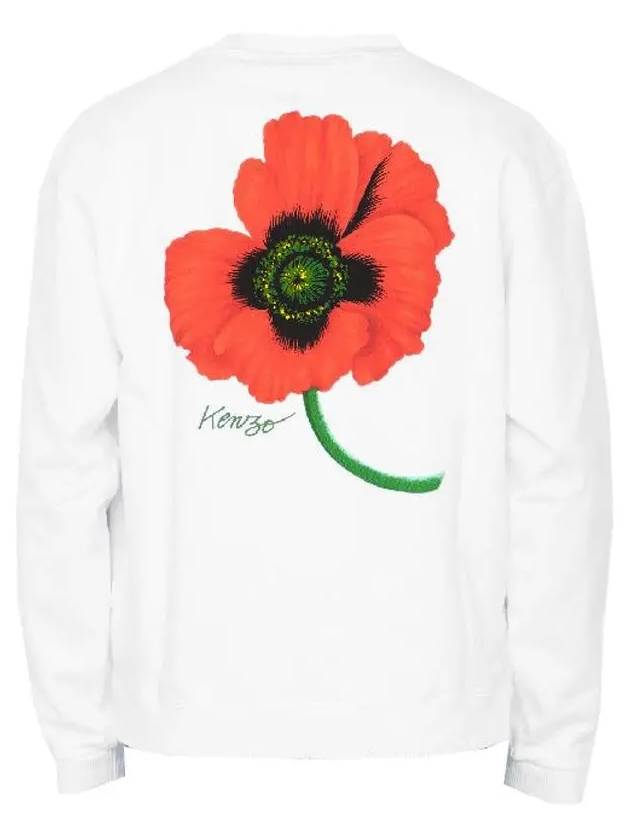 22FW Flower Back Logo Printing Brushed Sweatshirt 5SW425 4MF 01 - KENZO - BALAAN 3