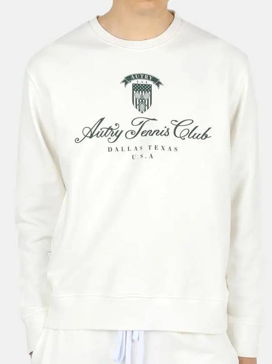 Tennis Club Badge Sweatshirt White - AUTRY - BALAAN.