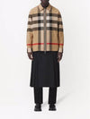 ExaGGerated Check Wool Cotton Overshirt Jacket Archive Beige - BURBERRY - BALAAN 4