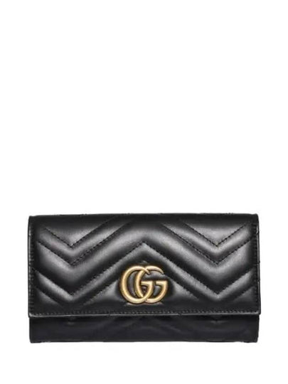 GG Marmont Matelasse Continental Long Wallet Black - GUCCI - BALAAN 2