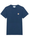 Fox Head Patch Regular Short Sleeve T-Shirt Navy - MAISON KITSUNE - BALAAN 2