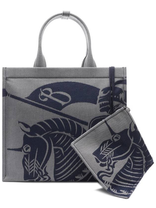 Small EKD Canvas Tote Bag Grey - BURBERRY - BALAAN 2