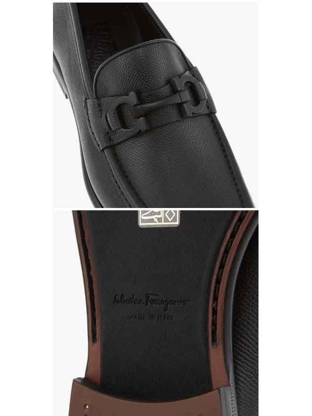 Gancini Bit Leather Moccasin Loafers Black - SALVATORE FERRAGAMO - BALAAN 5