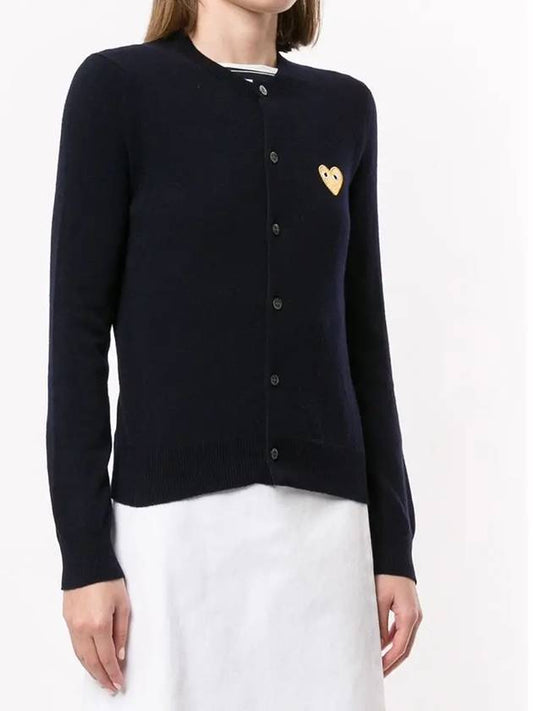 Women s Gold Heart Waffen Wool Cardigan P1N049 AX N049 051 1 - COMME DES GARCONS - BALAAN 2