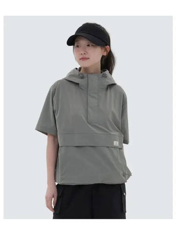 Root Hood Short Sleeve Anorak Light Khaki S24MURAN65 - SNOW PEAK - BALAAN 1