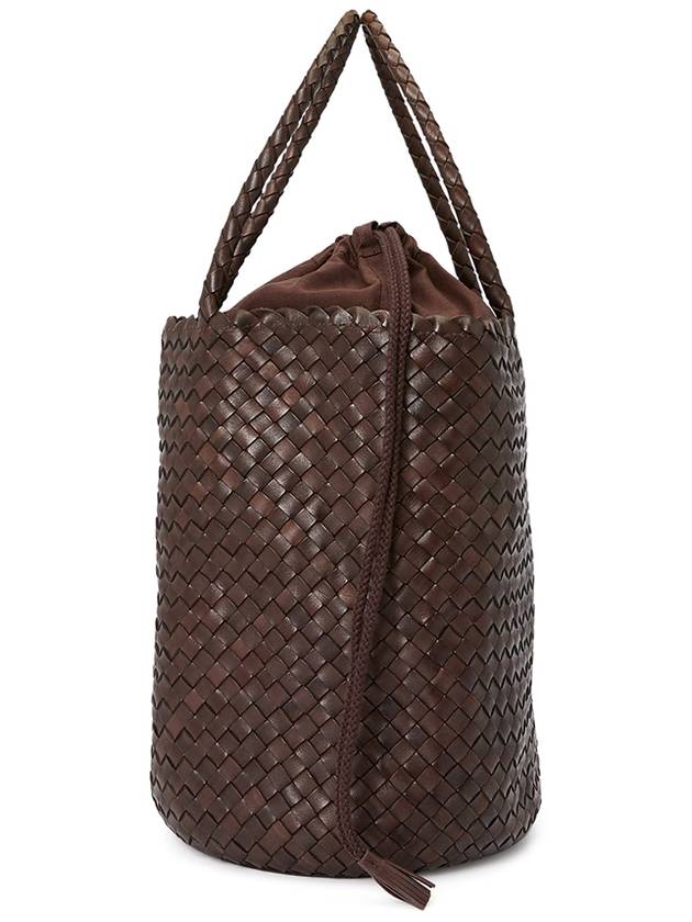 Jacky Intrecciato Leather Tote Bag Dark Brown - DRAGON DIFFUSION - BALAAN 4