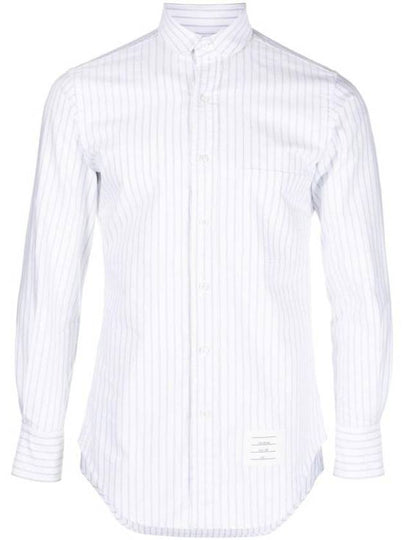 Pinstrip Oxford Long Sleeve Shirt Blue - THOM BROWNE - BALAAN 2