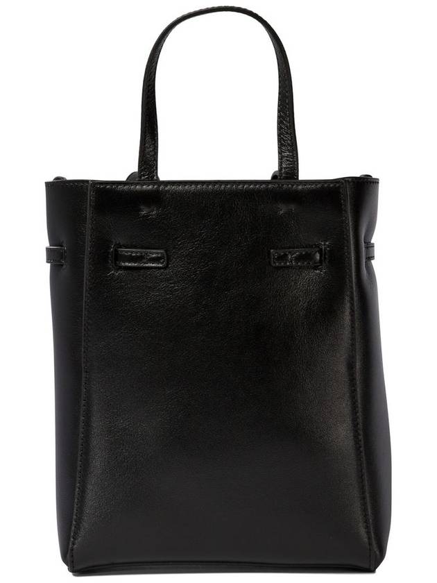 Mini Voyou Leather Tote Bag Black - GIVENCHY - BALAAN 4