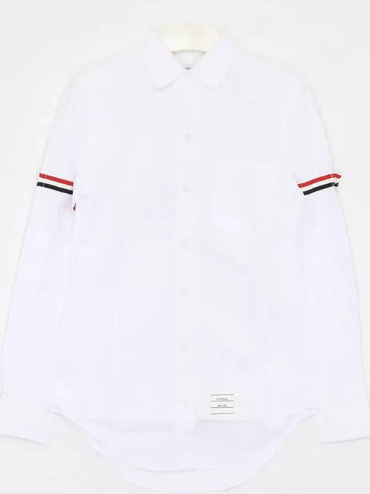 RWB Stripe Button Shirt White - THOM BROWNE - BALAAN 2