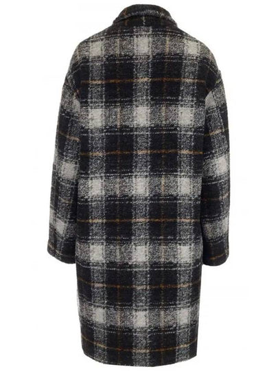 GABRIEL Check Wool Coat Charcoal MA1297 22A012E 02AN - ISABEL MARANT - BALAAN 2