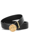 Medusa Logo Buckle Leather Belt Black - VERSACE - BALAAN 2