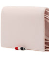 Pebble Calfskin Leather Card Holder With Strap Pink - THOM BROWNE - BALAAN 6