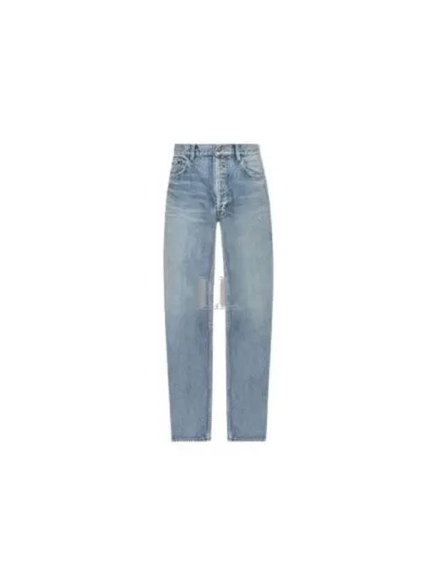 Loose Fit Mid Rise Jeans Blue - SAINT LAURENT - BALAAN 2