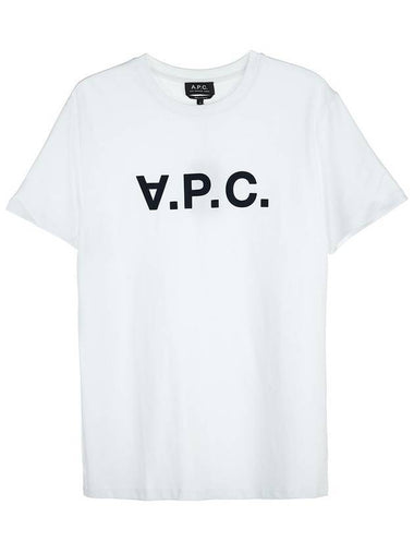 Men's VPC Logo Short Sleeve T-Shirt White - A.P.C. - BALAAN 1