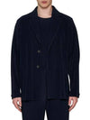 Homme Plisse Basics Pleated Blazer Jacket Black - ISSEY MIYAKE - BALAAN 4