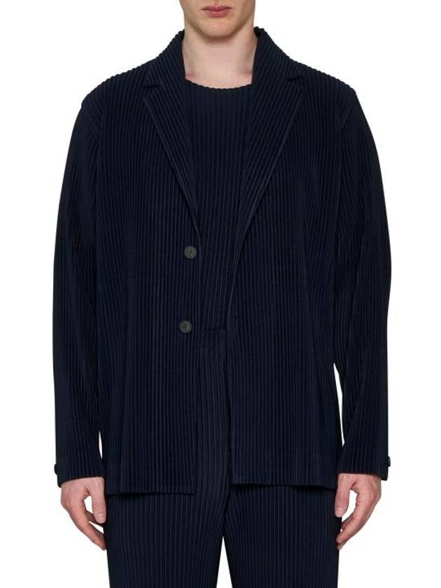 Homme Plisse Basics Pleated Blazer Jacket Black - ISSEY MIYAKE - BALAAN 4