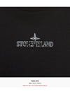 Logo Print Short Sleeve T-Shirt Black - STONE ISLAND - BALAAN 9