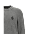 A COLD WALL logo badge crew neck knit ACWMK136LTGE - A-COLD-WALL - BALAAN 3