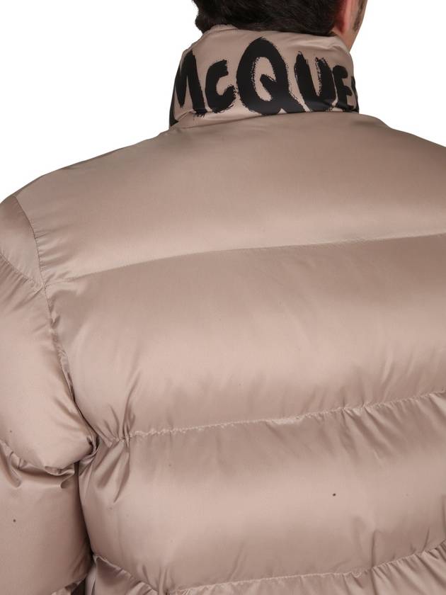 Graffiti Logo Puffer Padded Jacket Beige - ALEXANDER MCQUEEN - BALAAN 5