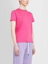 Logo Accent Short Sleeve T-Shirt Pink - MONCLER - BALAAN 7