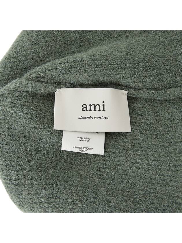 Logo Patch Knit Beanie Antique Clay - AMI - BALAAN 6