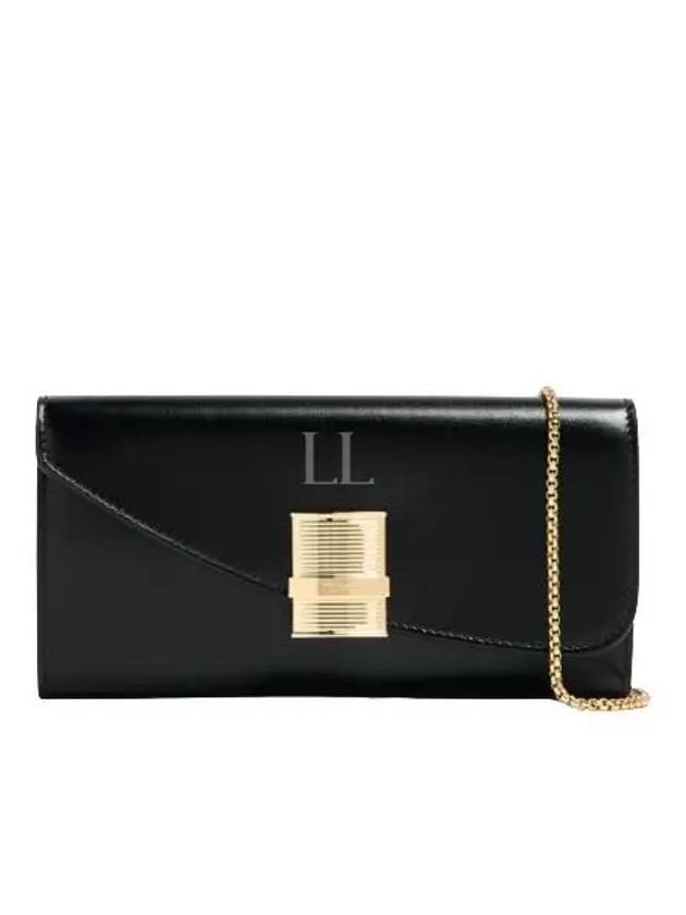 Fiamma Shoulder Chain Long Wallet Black - SALVATORE FERRAGAMO - BALAAN 2